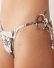 ASOS DESIGN ASOS DESIGN Lea Rio side tie ruched bum bikini bottoms in scarf print-Brown - 3