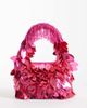 ASOS DESIGN ASOS DESIGN leaf embellished clutch bag in bright pink - 1