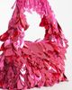 ASOS DESIGN ASOS DESIGN leaf embellished clutch bag in bright pink - 2