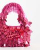 ASOS DESIGN ASOS DESIGN leaf embellished clutch bag in bright pink - 4