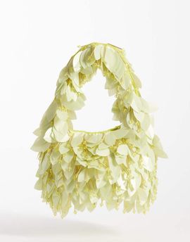 ASOS DESIGN ASOS DESIGN leaf embellished clutch purse in yellow