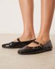 ASOS DESIGN ASOS DESIGN Leah mary jane ballet flats in black patent - 1