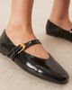 ASOS DESIGN ASOS DESIGN Leah mary jane ballet flats in black patent - 2
