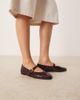 ASOS DESIGN ASOS DESIGN Leah mary jane ballet flats in brown patent - 1