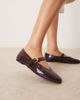 ASOS DESIGN ASOS DESIGN Leah mary jane ballet flats in brown patent - 3