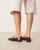 ASOS DESIGN ASOS DESIGN Leah mary jane ballet flats in brown patent - 4