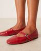 ASOS DESIGN ASOS DESIGN Leah mary jane ballet flats in cherry red - 3