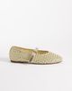 ASOS DESIGN ASOS DESIGN Leah weave mary jane ballet flats in gold - 1