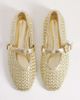ASOS DESIGN ASOS DESIGN Leah weave mary jane ballet flats in gold - 2