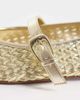 ASOS DESIGN ASOS DESIGN Leah weave mary jane ballet flats in gold - 3