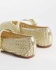 ASOS DESIGN ASOS DESIGN Leah weave mary jane ballet flats in gold - 4