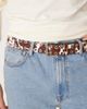 ASOS DESIGN ASOS DESIGN leather cow studded rollerbuckle belt in brown - 1
