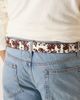 ASOS DESIGN ASOS DESIGN leather cow studded rollerbuckle belt in brown - 3