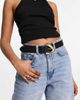 ASOS DESIGN ASOS DESIGN leather link buckle belt in black - 1
