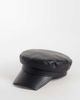 ASOS DESIGN ASOS DESIGN leather look baker boy hat in black - 1