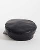ASOS DESIGN ASOS DESIGN leather look baker boy hat in black - 2