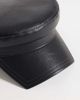 ASOS DESIGN ASOS DESIGN leather look baker boy hat in black - 3