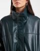 ASOS DESIGN ASOS DESIGN leather look funnel neck bomber jacket in dark green - 4