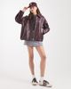 ASOS DESIGN ASOS DESIGN leather look oversized bomber jacket in burgundy-Red - 2