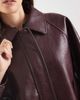 ASOS DESIGN ASOS DESIGN leather look oversized bomber jacket in burgundy-Red - 3