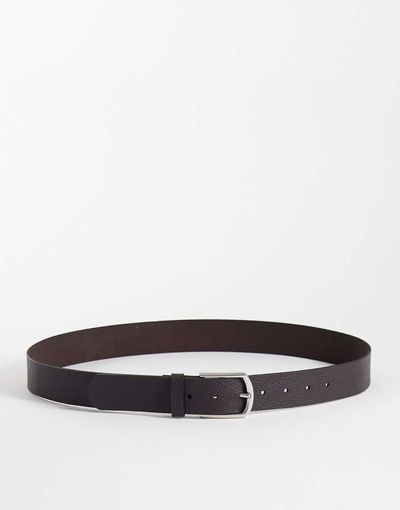 ASOS DESIGN ASOS DESIGN leather texture belt in brown