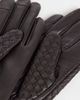 ASOS DESIGN ASOS DESIGN leather weave gloves in chocolate-Brown - 3
