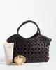 ASOS DESIGN ASOS DESIGN leather weave grab handle crossbody bag in chocolate-Brown - 2