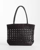ASOS DESIGN ASOS DESIGN leather weave mini tote bag in chocolate-Brown - 1