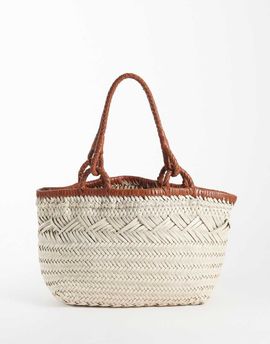 ASOS DESIGN ASOS DESIGN leather weave tote bag in white-Multi