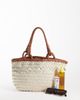 ASOS DESIGN ASOS DESIGN leather weave tote bag in white-Multi - 2