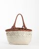 ASOS DESIGN ASOS DESIGN leather weave tote bag in white-Multi - 4