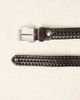 ASOS DESIGN ASOS DESIGN leather woven belt with silver buckle in black - 2