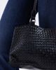 ASOS DESIGN ASOS DESIGN leather woven tote bag in black - 3