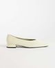 ASOS DESIGN ASOS DESIGN Lemonade chisel toe ruched ballet flats in buttermilk-Yellow - 1