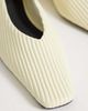 ASOS DESIGN ASOS DESIGN Lemonade chisel toe ruched ballet flats in buttermilk-Yellow - 4