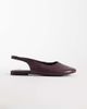 ASOS DESIGN ASOS DESIGN Lenza premium slingback ballet flats in plum leather-Red - 2