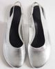 ASOS DESIGN ASOS DESIGN Lenza premium slingback ballet flats in silver leather - 1