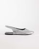 ASOS DESIGN ASOS DESIGN Lenza premium slingback ballet flats in silver leather - 2