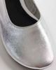 ASOS DESIGN ASOS DESIGN Lenza premium slingback ballet flats in silver leather - 4
