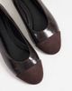 ASOS DESIGN ASOS DESIGN Leon toe cap ballets in chocolate-Brown - 4