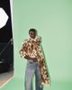 ASOS DESIGN ASOS DESIGN leopard brushed crew neck sweater in brown-Multi - 1