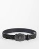 ASOS DESIGN ASOS DESIGN leopard cowhide hair western belt with silver rams head buckle in neutral - 1