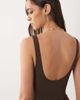 ASOS DESIGN ASOS DESIGN lifting square neck swimsuit in chocolate-Brown - 3
