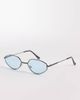 ASOS DESIGN ASOS DESIGN light tint sunglasses in gunmetal frame with blue lens-Gray - 1