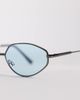 ASOS DESIGN ASOS DESIGN light tint sunglasses in gunmetal frame with blue lens-Gray - 2