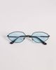 ASOS DESIGN ASOS DESIGN light tint sunglasses in gunmetal frame with blue lens-Gray - 3