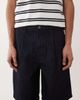 ASOS DESIGN ASOS DESIGN lightweight loose denim jorts in raw wash with pleats-Blue - 4