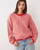 ASOS DESIGN ASOS DESIGN lightweight relaxed cardigan in red and white stripe - 1