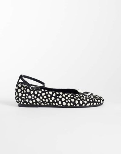 ASOS DESIGN ASOS DESIGN Lilibelle premium hair on real leather ballets black and white mix-MULTI