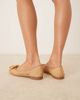 ASOS DESIGN ASOS DESIGN Lilypad weave ballet flats with crochet flower-Neutral - 4
